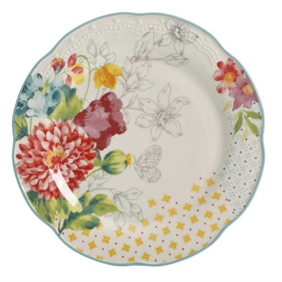 ❤️ New Pioneer Woman Blooming Bouquet 12 Piece Dinnerware Set - Picture 2 of 7